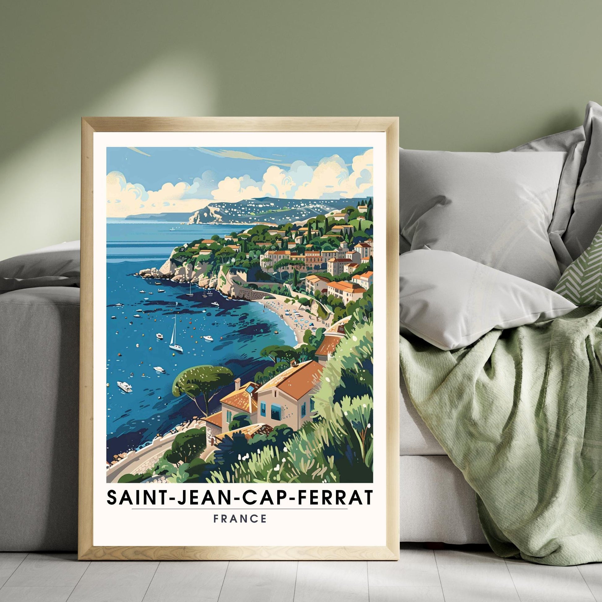 Affiche de voyage Saint-Jean-Cap-Ferrat, France - Impression Saint-Jean-Cap-Ferrat - Côte d'Azur