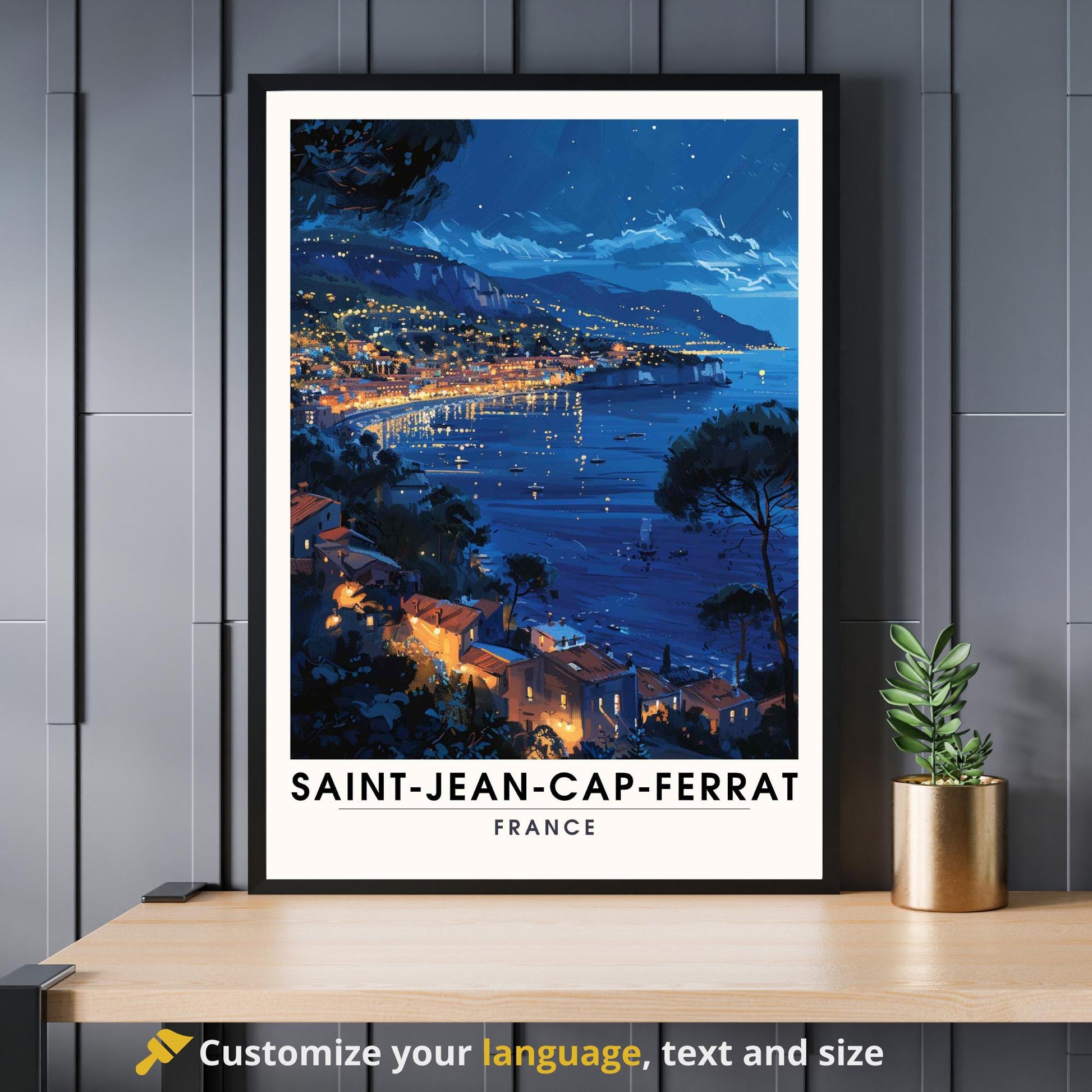 Affiche Saint-Jean-Cap-Ferrat, France - Impression Saint-Jean-Cap-Ferrat - affiche Côte d'Azur