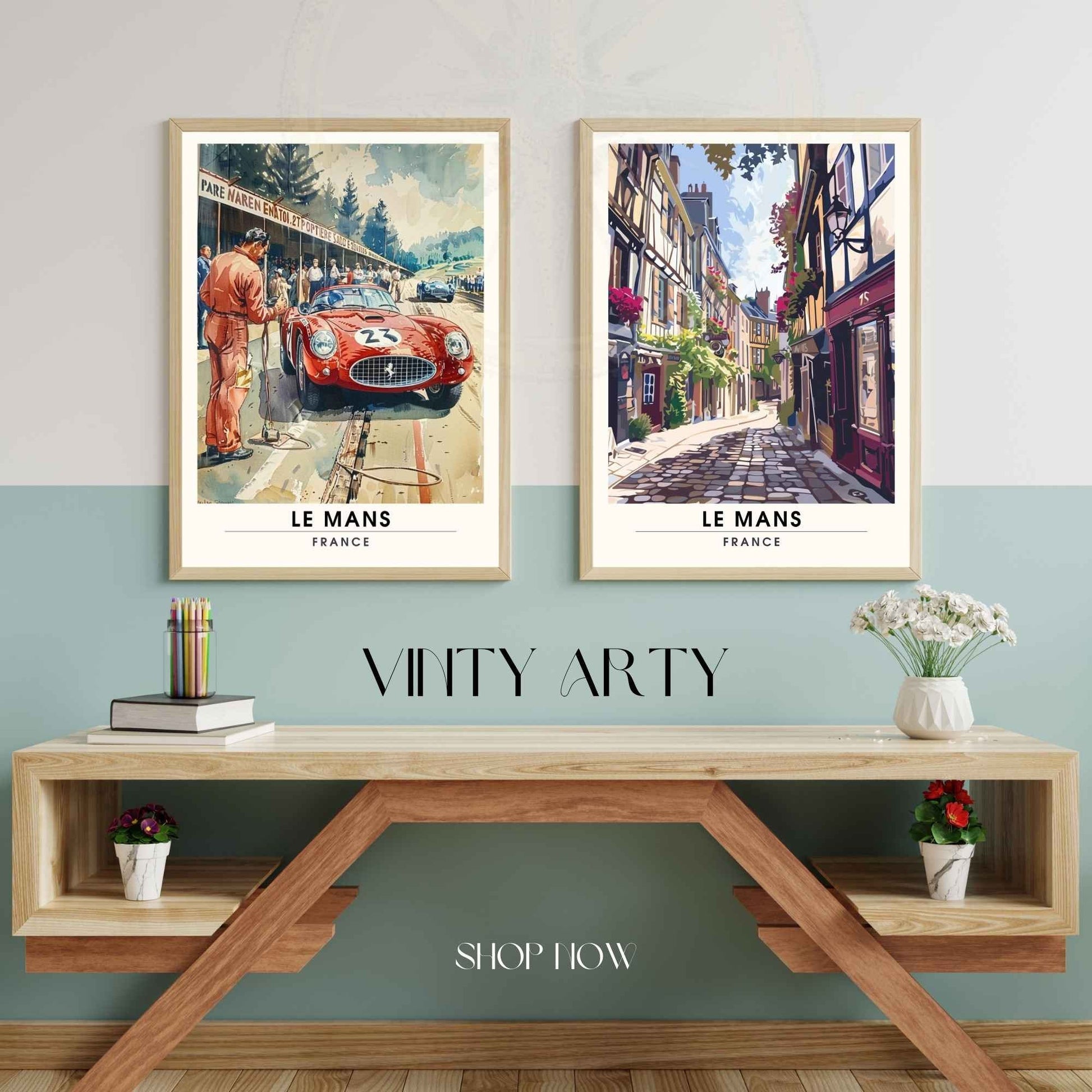 Affiche le Mans | Impression de voyage | Affiche Vintage | Affiche Voiture