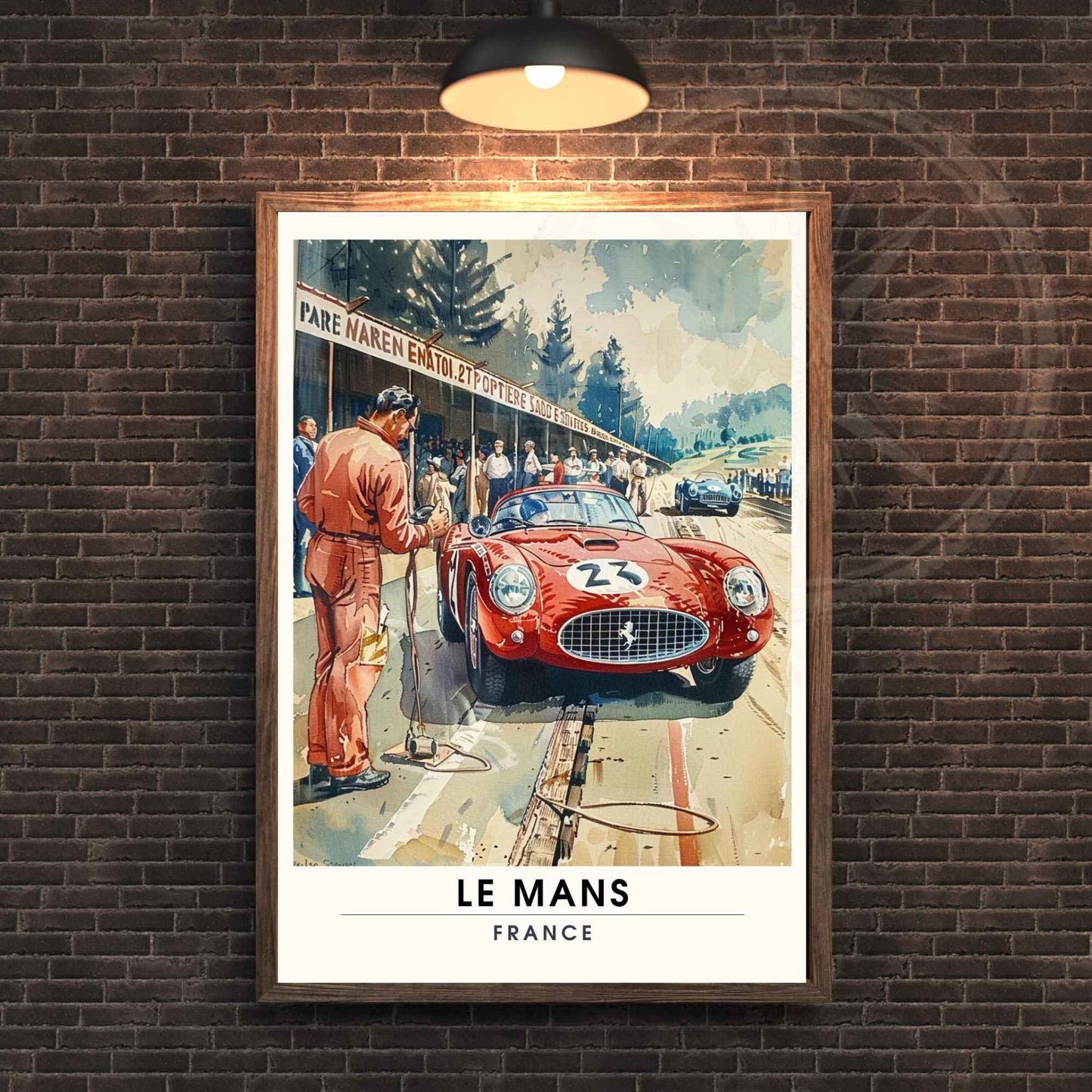 Affiche le Mans | Impression de voyage | Affiche Vintage | Affiche Voiture