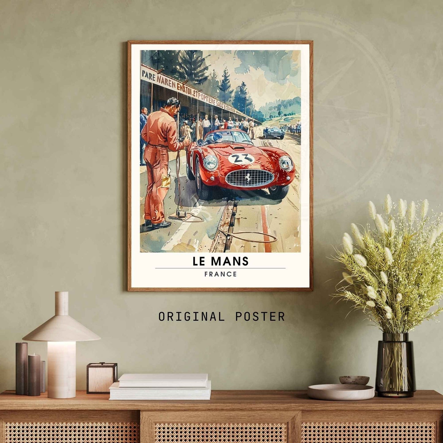 Affiche le Mans | Impression de voyage | Affiche Vintage | Affiche Voiture