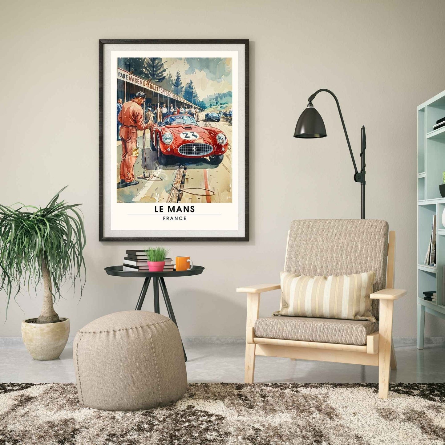 Affiche le Mans | Impression de voyage | Affiche Vintage | Affiche Voiture