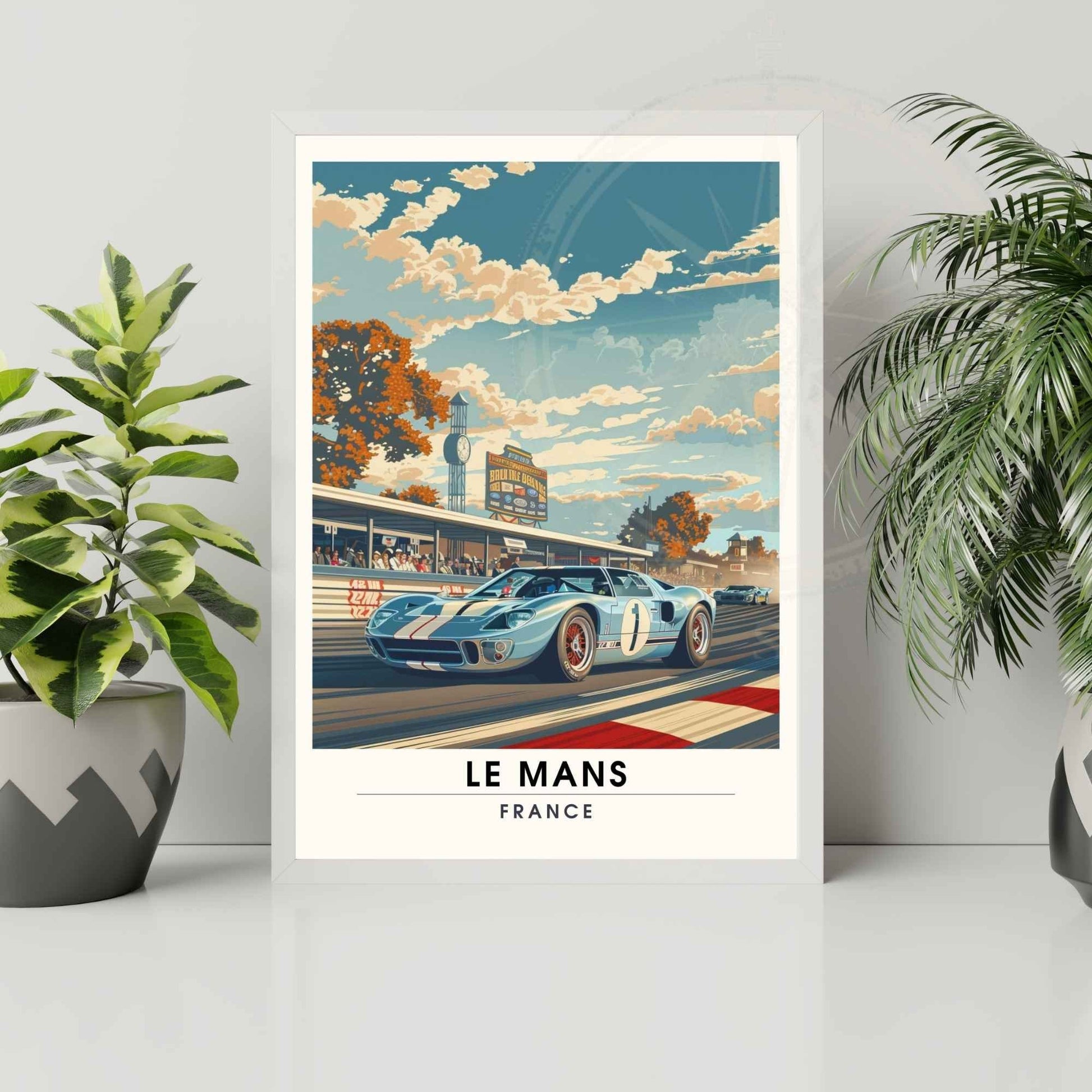 Affiche le Mans | Impression de voyage | Affiche Vintage | Affiche Voiture