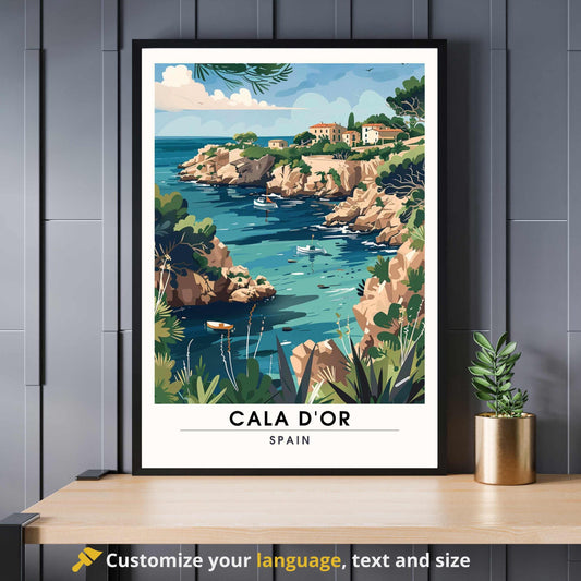 Affiche Cala D'Or, Espagne | Affiche Cala D'Or, Majorque | Affiche Majorque, Espagne - Falaises