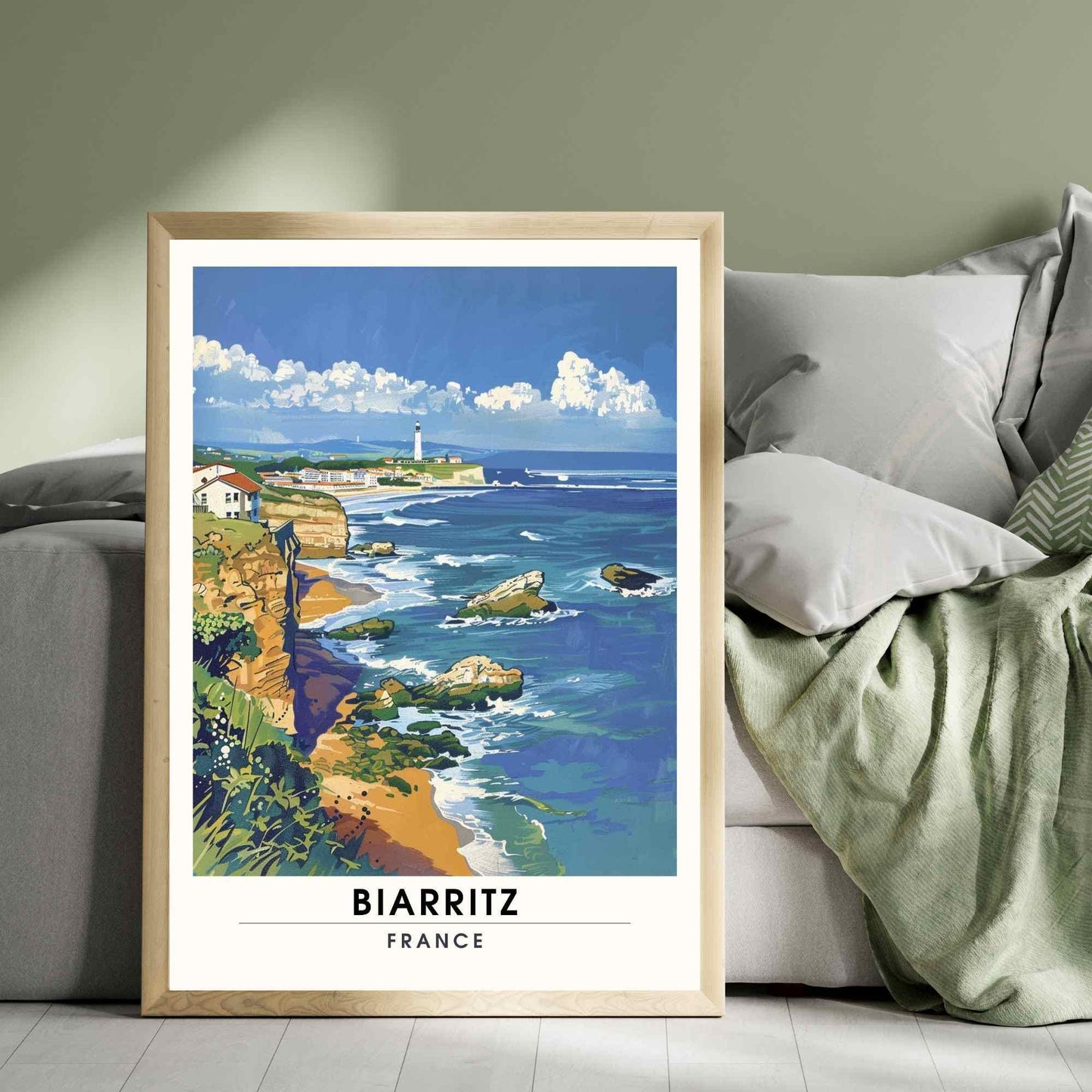 Affiche Biarritz - impression de voyage Biarritz, France - Phare de Biarritz