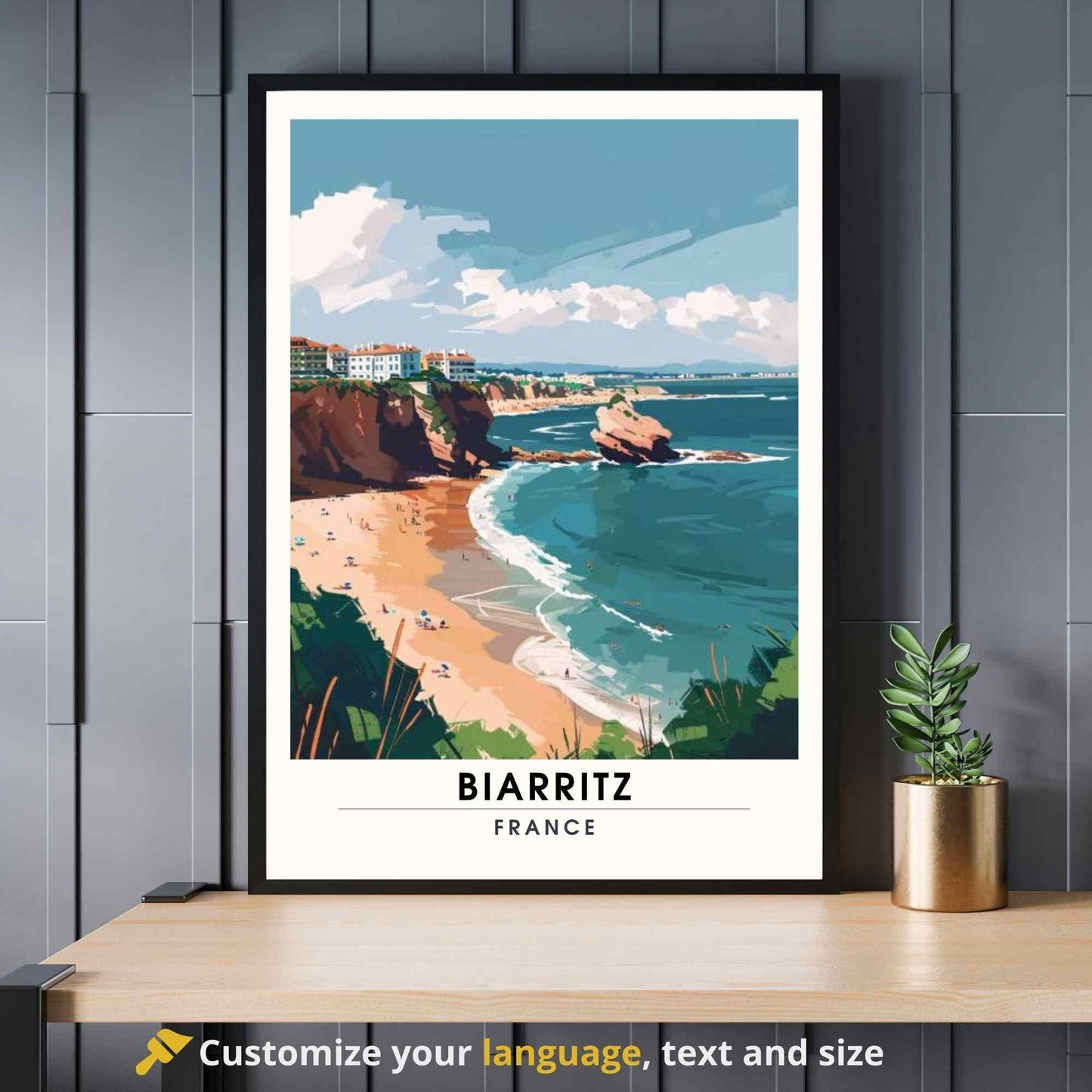 Affiche Biarritz - impression de voyage Biarritz, France