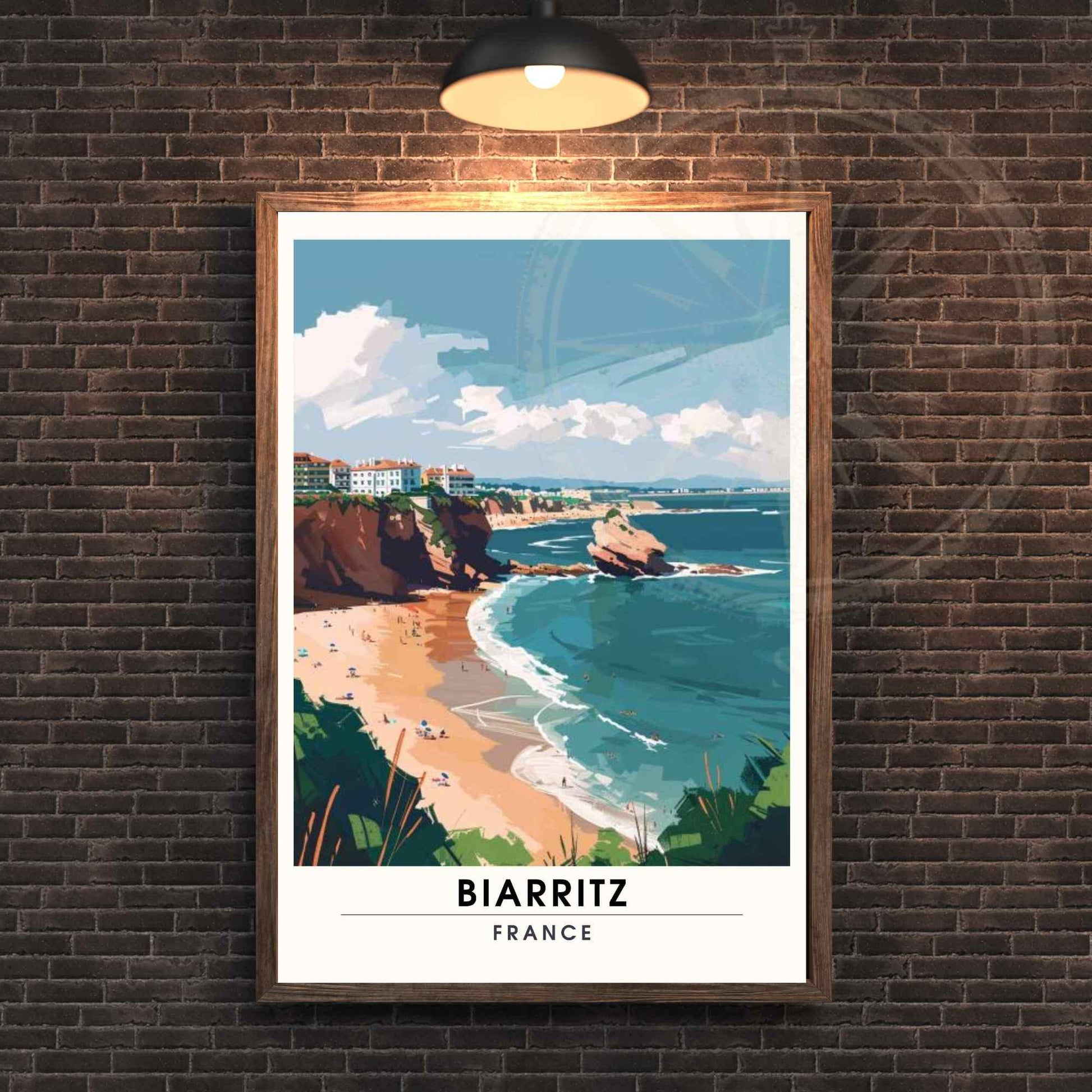 Affiche Biarritz - impression de voyage Biarritz, France