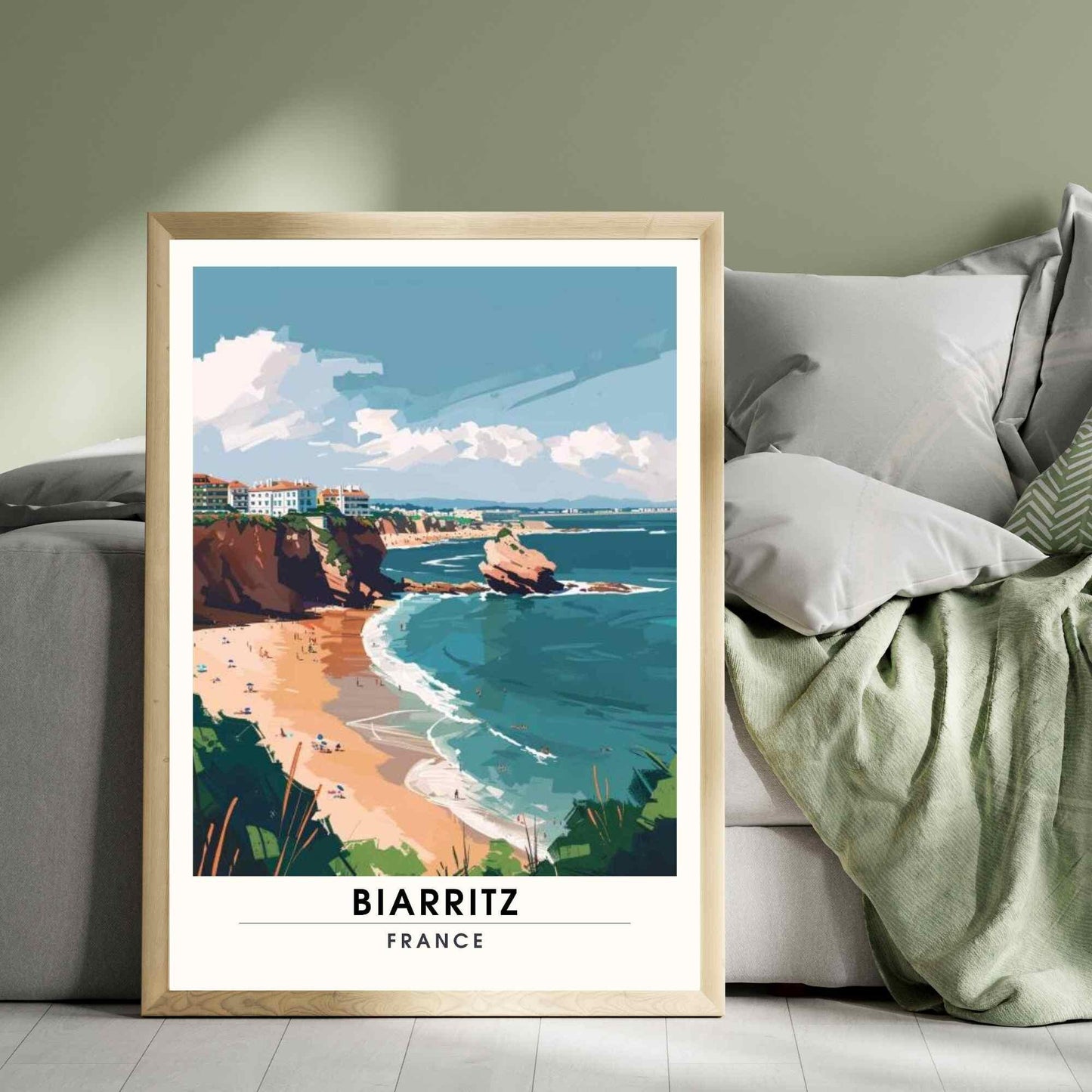 Affiche Biarritz - impression de voyage Biarritz, France