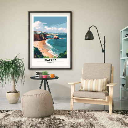 Affiche Biarritz - impression de voyage Biarritz, France