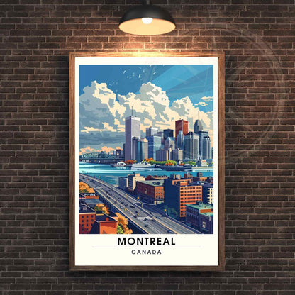 Impression Montréal, Québec | Poster de voyage Montréal