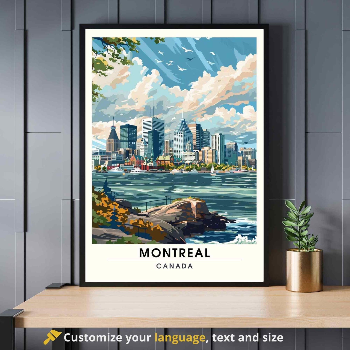 Affiche Montréal, Québec | Impression de voyage Montréal, Canda