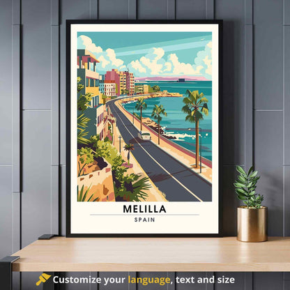 Affiche Melilla, Espagne | Affiche e voyage Melilla | Impression Melilla