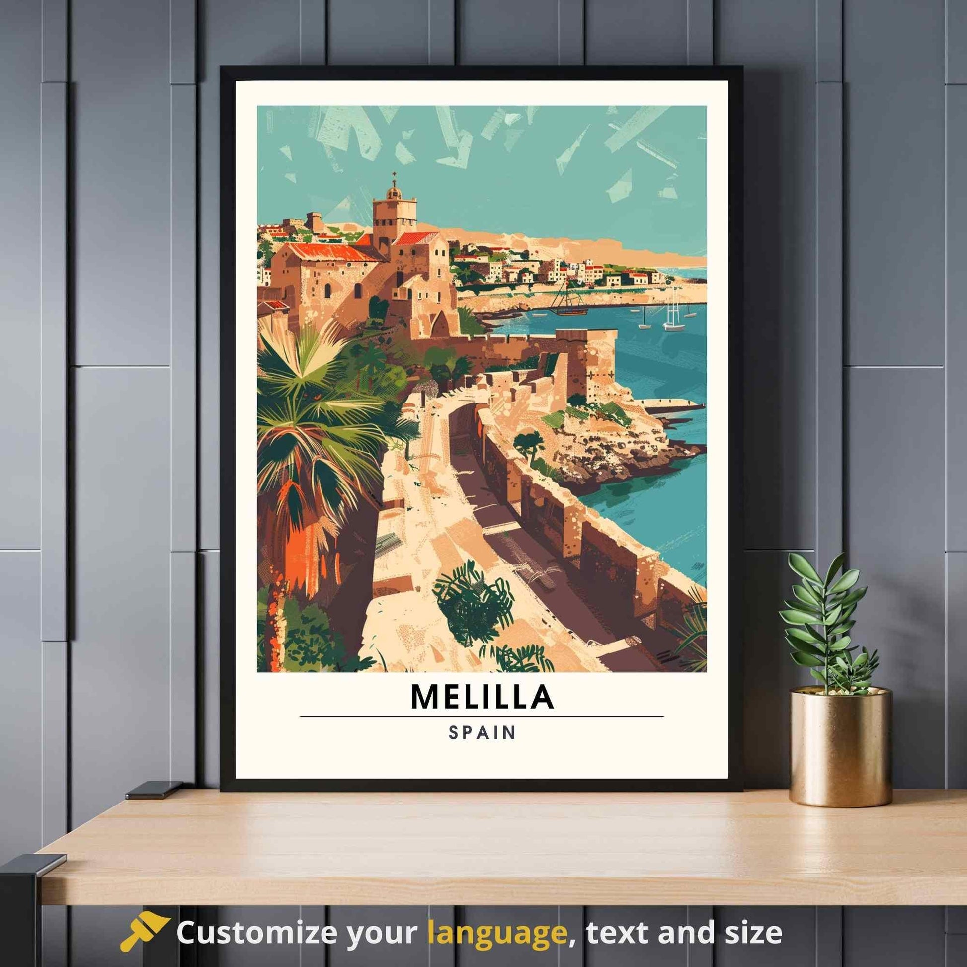 Affiche Melilla, Espagne | Affiche e voyage Melilla | Impression Melilla