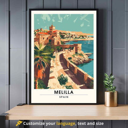 Affiche Melilla, Espagne | Affiche e voyage Melilla | Impression Melilla