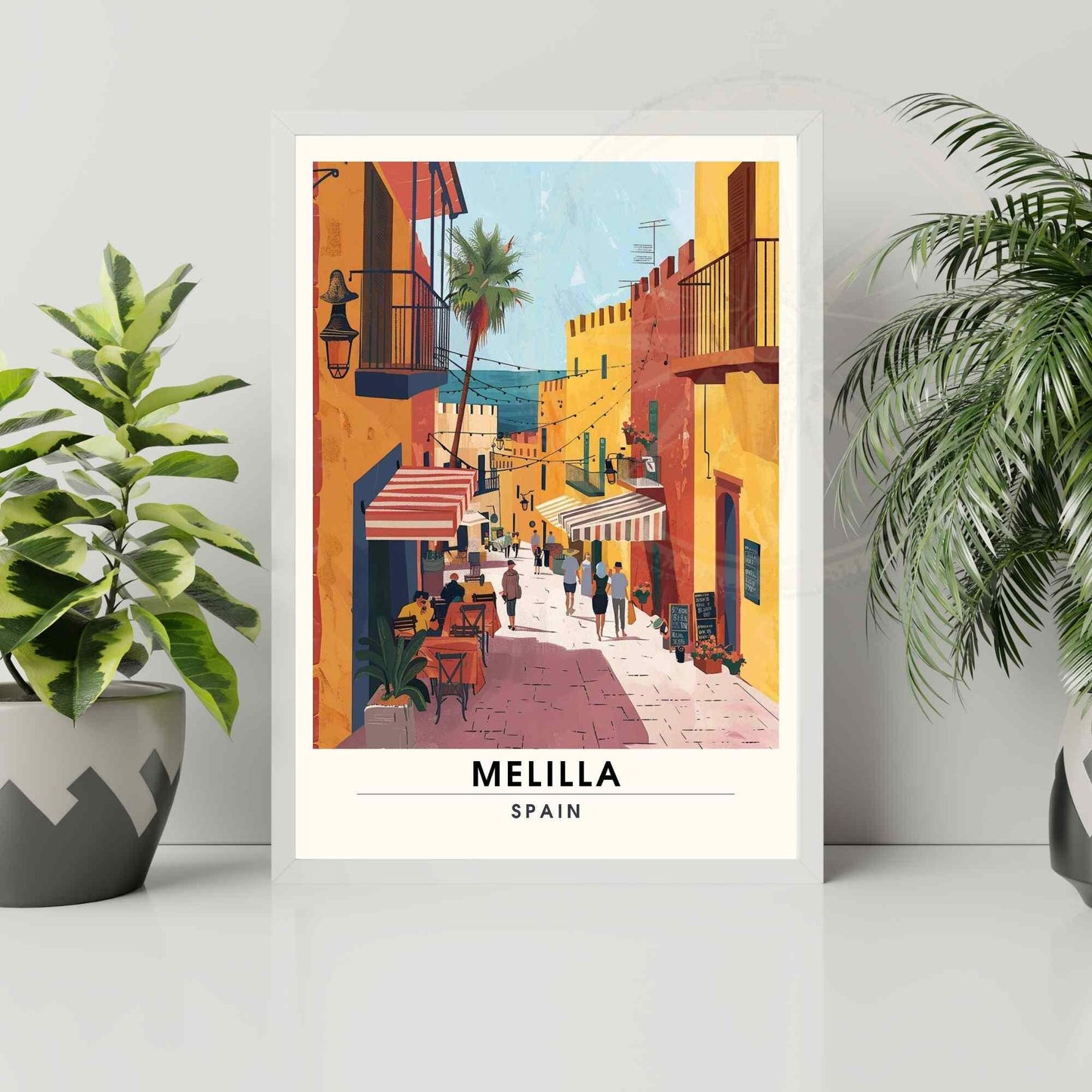 Affiche Melilla, Espagne | Affiche e voyage Melilla | Dans les rues de Melilla