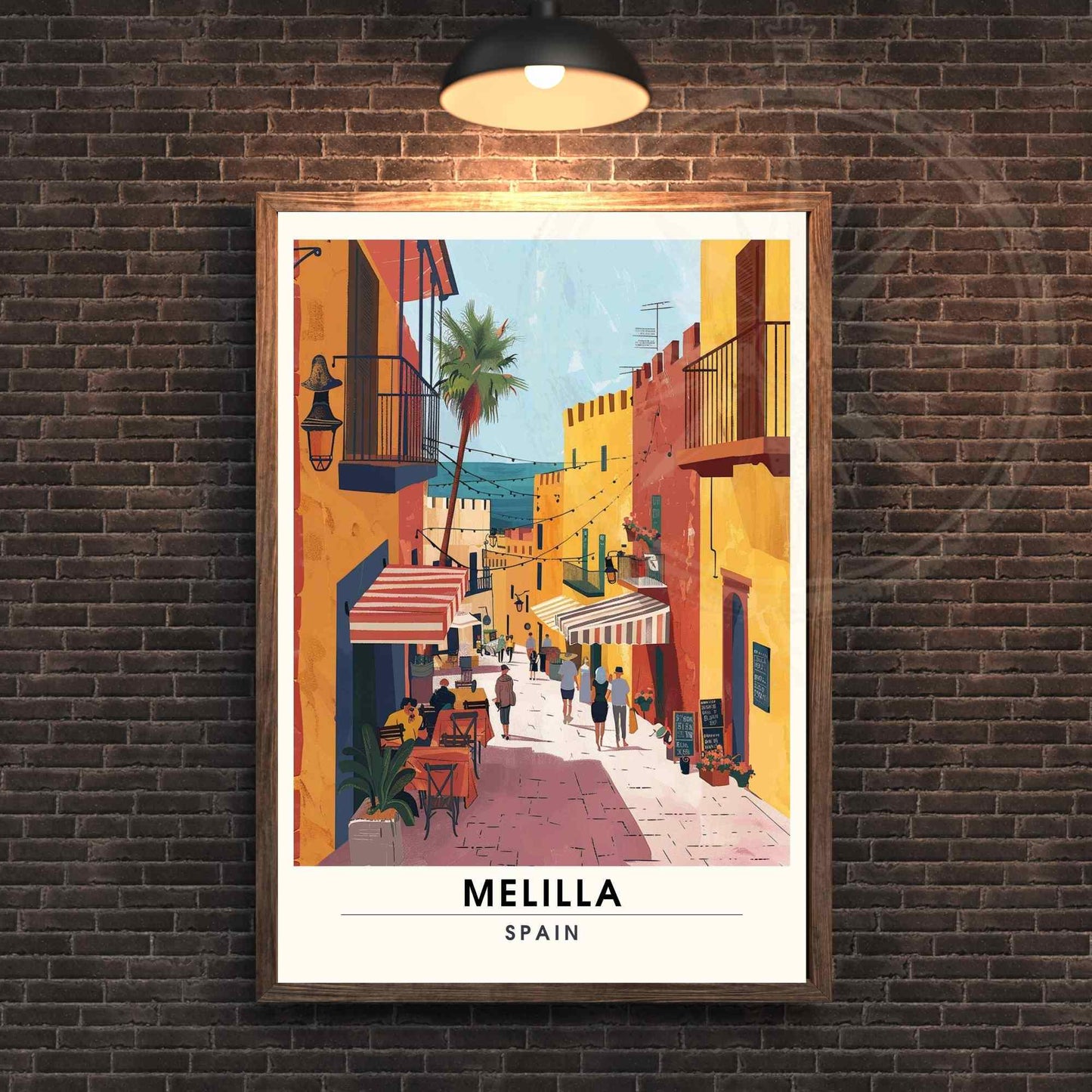 Affiche Melilla, Espagne | Affiche e voyage Melilla | Dans les rues de Melilla