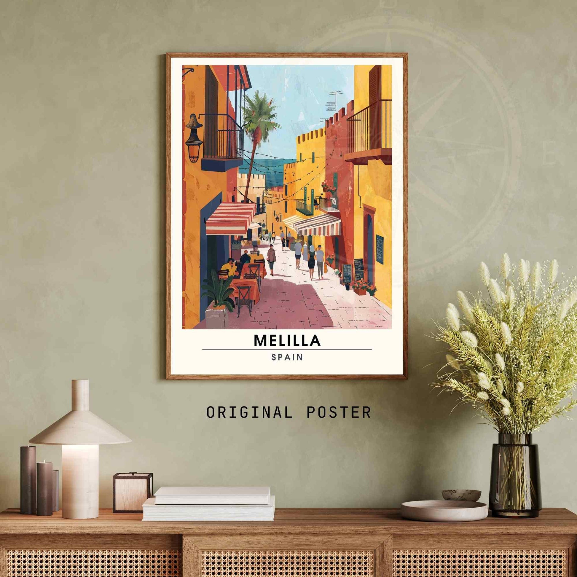 Affiche Melilla, Espagne | Affiche e voyage Melilla | Dans les rues de Melilla