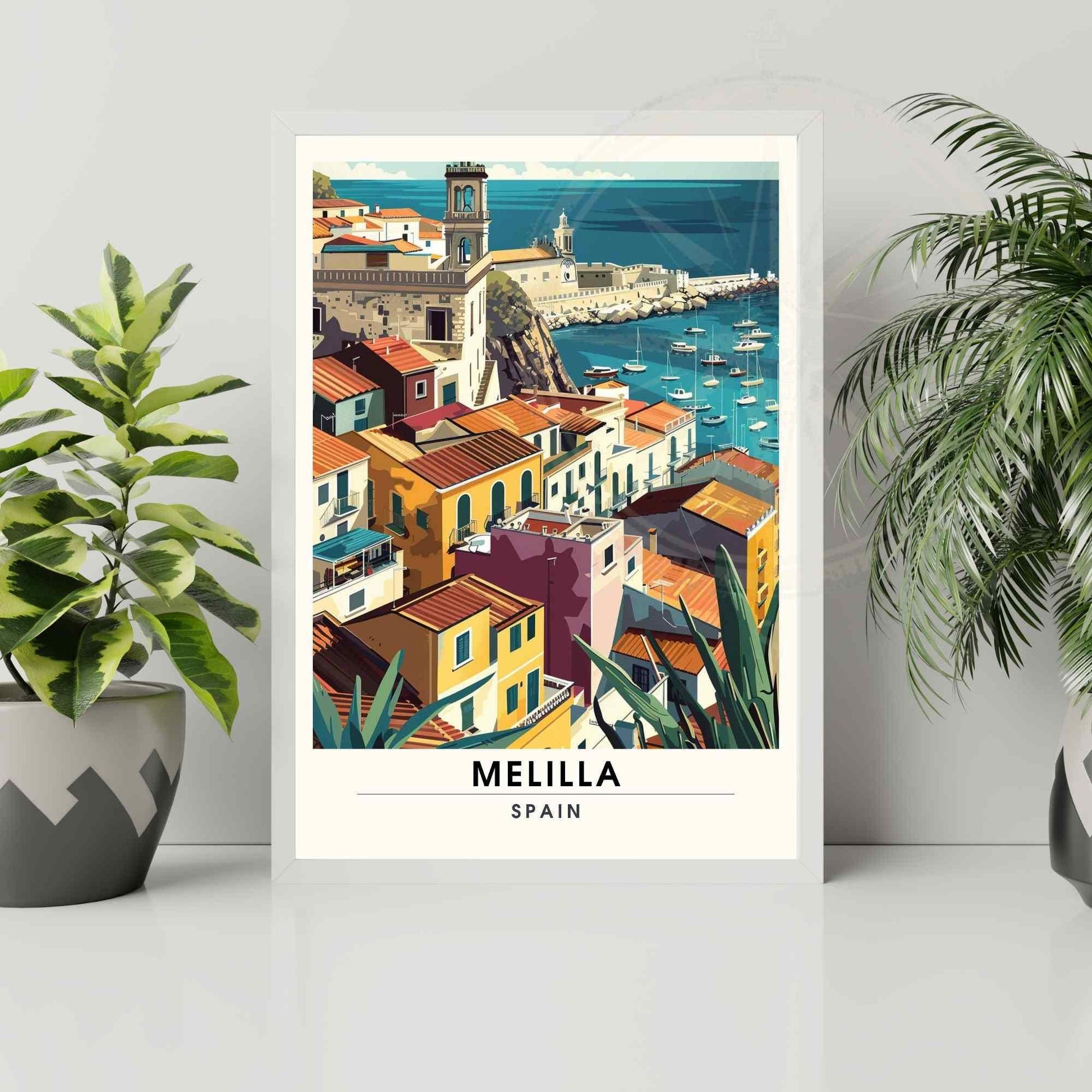 Affiche Melilla, Espagne | Affiche e voyage Melilla | Melilla vue de ciel