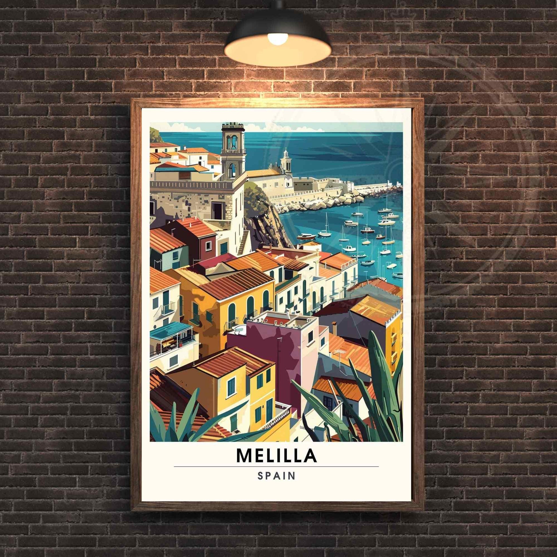 Affiche Melilla, Espagne | Affiche e voyage Melilla | Melilla vue de ciel