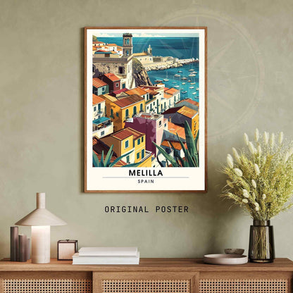 Affiche Melilla, Espagne | Affiche e voyage Melilla | Melilla vue de ciel