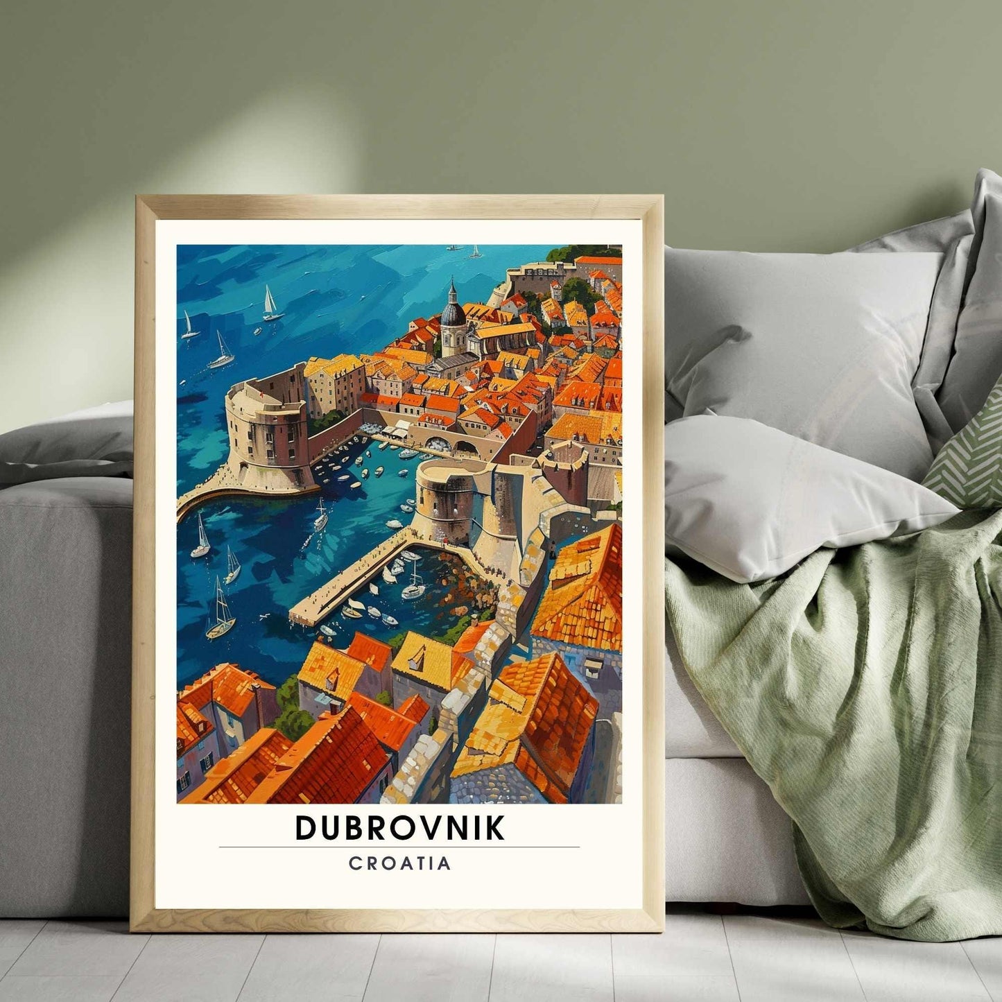 Affiche Dubrovnik, Croatie | Affiche e voyage Dubrovnik | impression Croatie