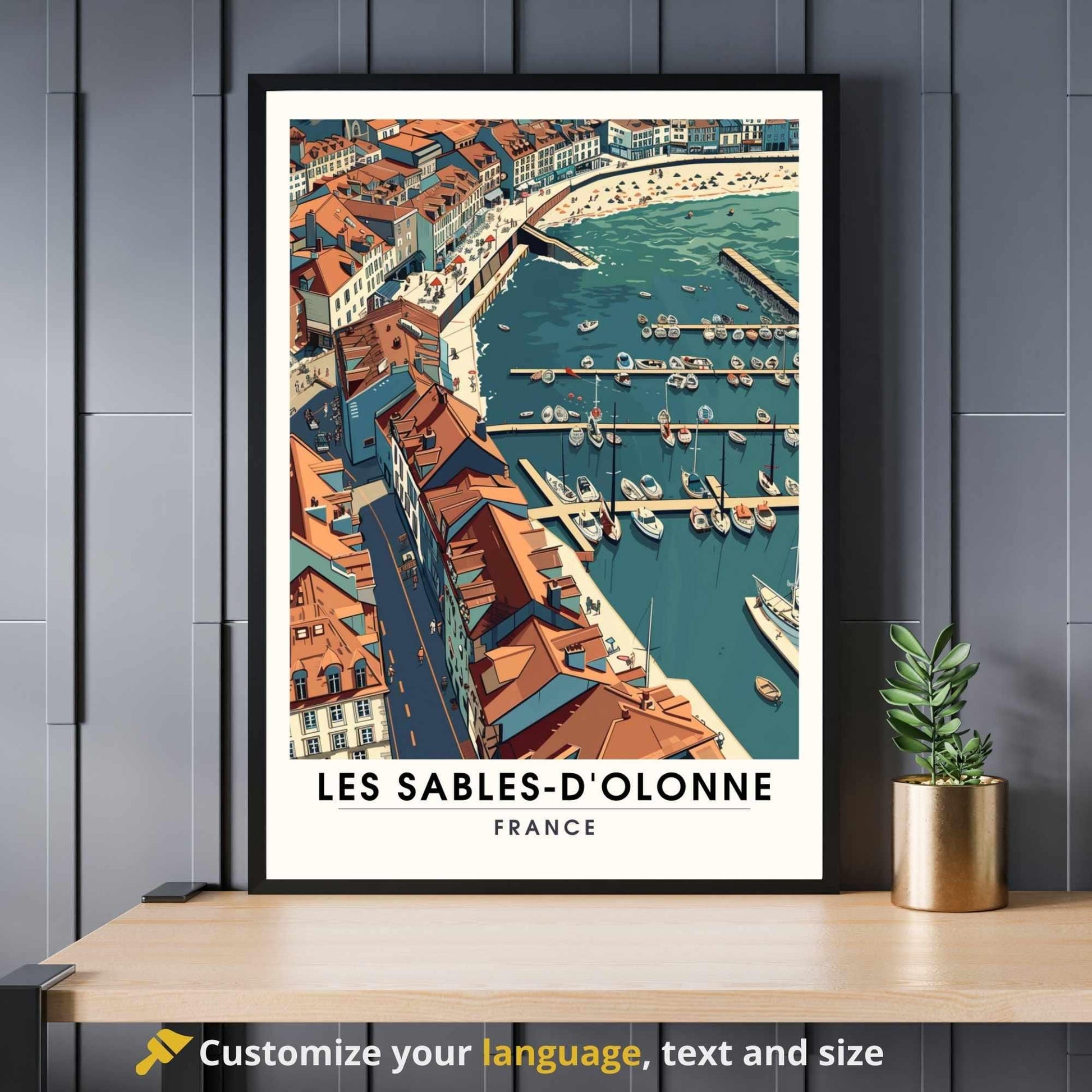 Affiche Les Sables-d'Olonne | Affiche de voyage Les Sables-d'Olonne, France