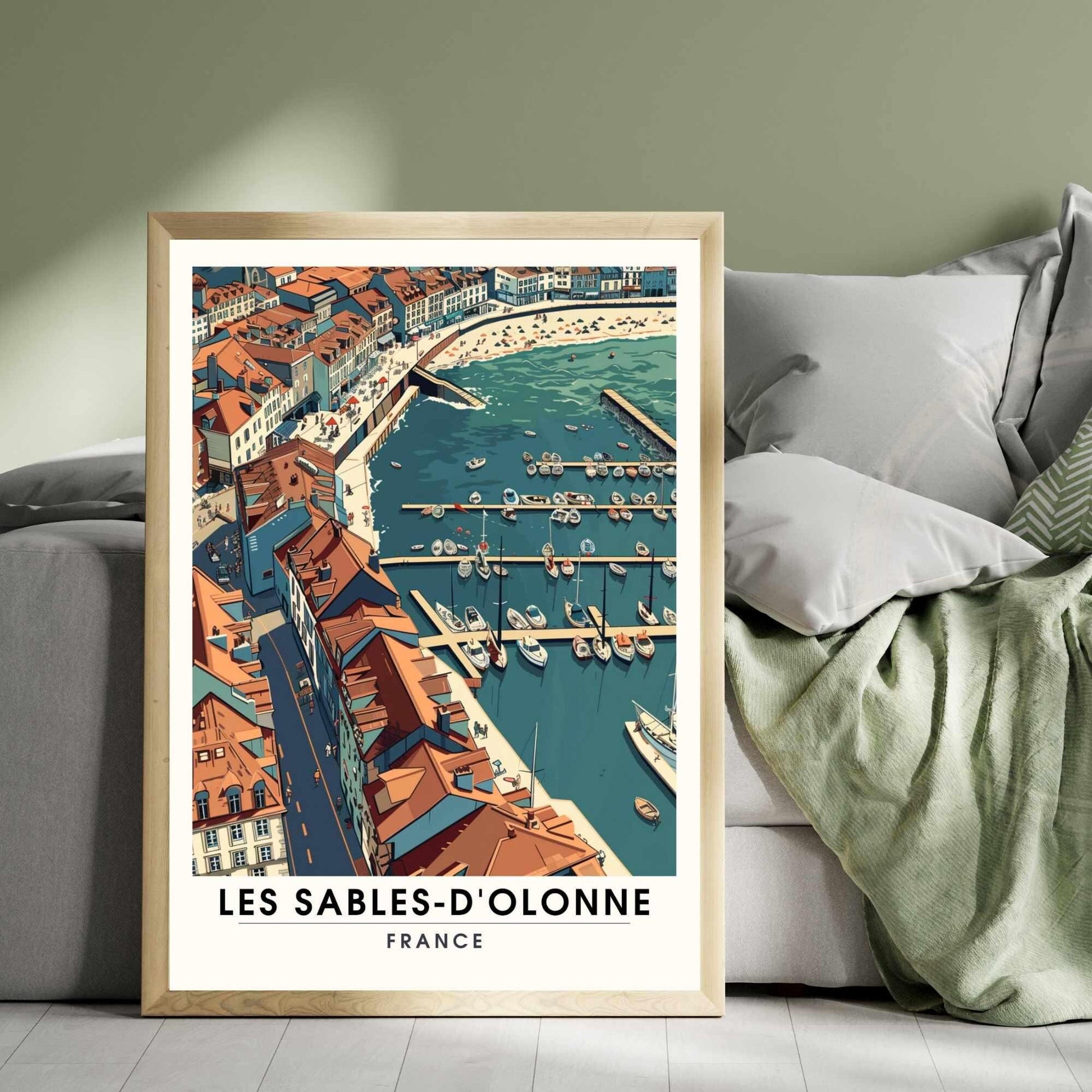 Affiche Les Sables-d'Olonne | Affiche de voyage Les Sables-d'Olonne, France