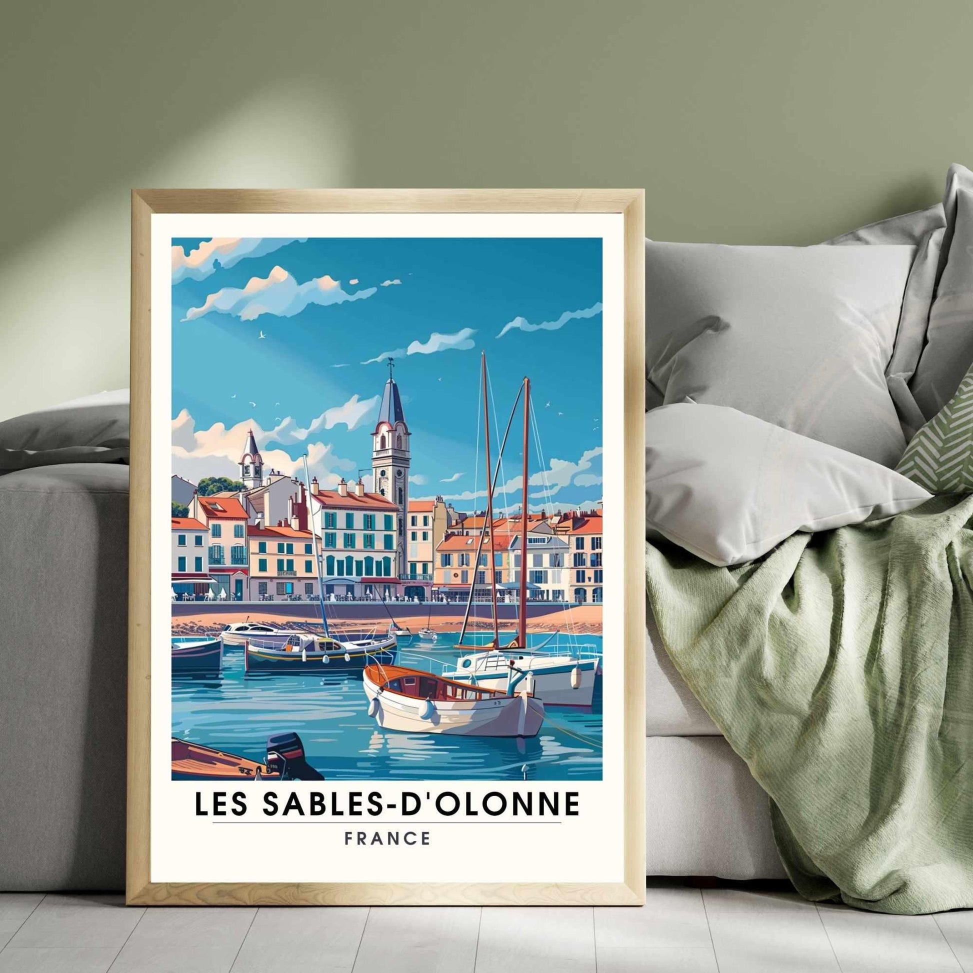 Affiche Les Sables-d'Olonne | Affiche de voyage Les Sables-d'Olonne, France - Le port