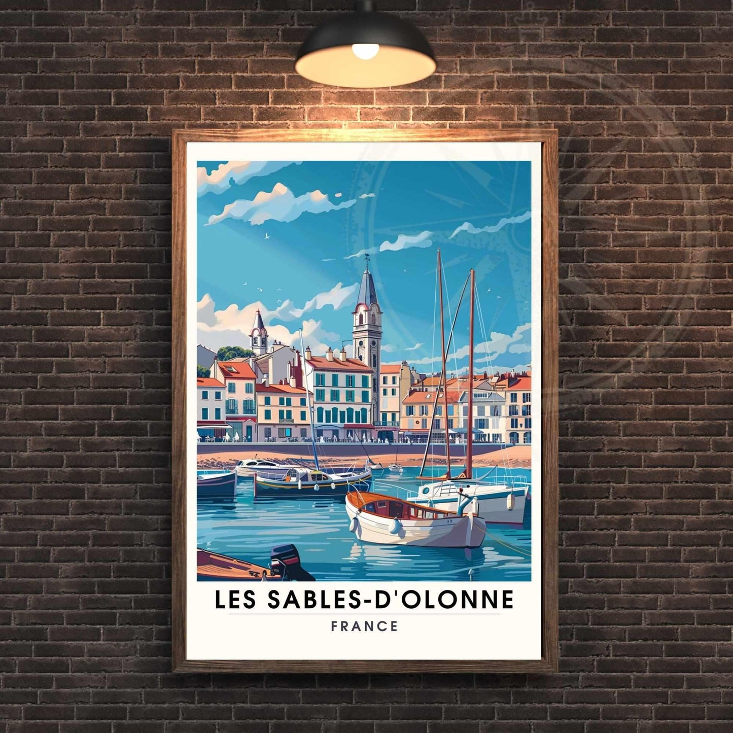 Affiche Les Sables-d'Olonne | Affiche de voyage Les Sables-d'Olonne, France - Le port