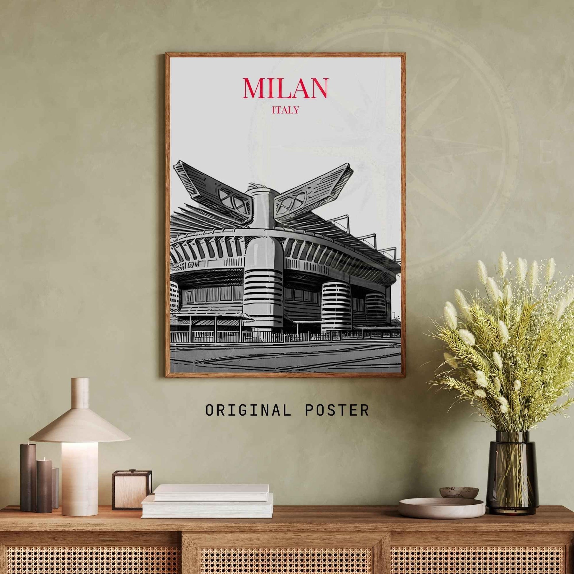 Affiche Milan, Italie | Affiche stade de San Siro | Impression Milan