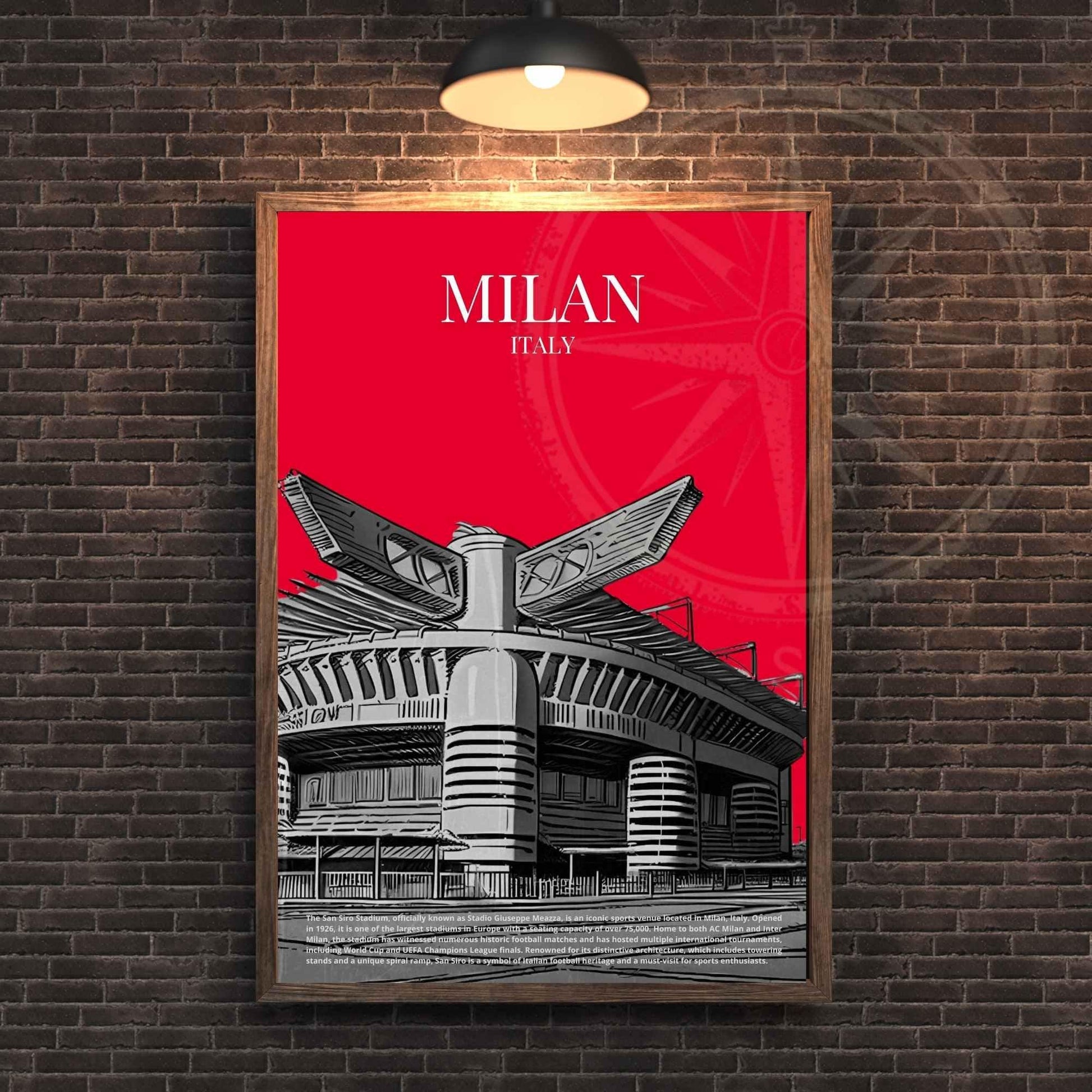 Affiche Milan, Italie | Affiche stade de San Siro | Impression de voyage Milan