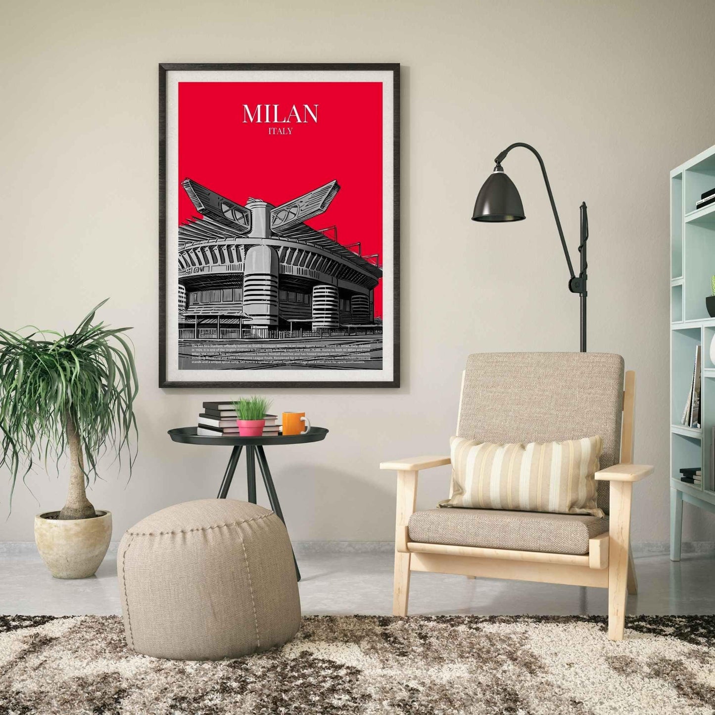 Affiche Milan, Italie | Affiche stade de San Siro | Impression de voyage Milan