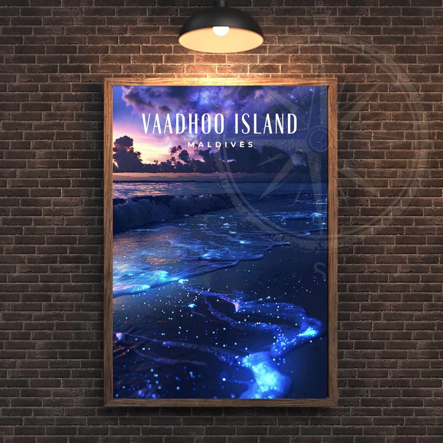 Affiche Île de Vaadhoo | Affiche de voyage Les Maldives | Impression Île de Vaadhoo