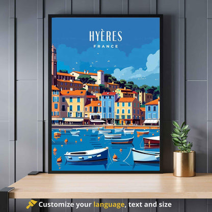 Affiche Hyères, France - Dans le port de Hyères