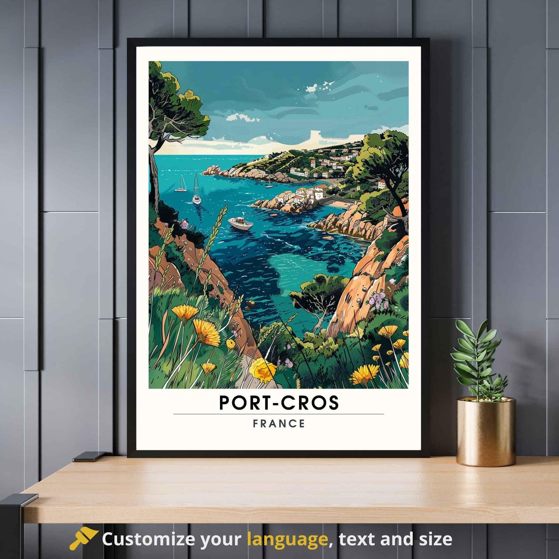 Affiche Port-Cros, France - Impression de voyage Port-Cros