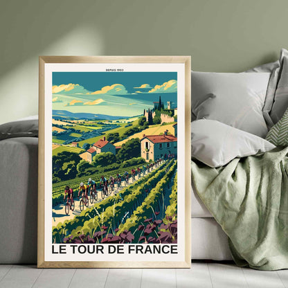 Impression Tour de France | Affiche Tour de France - Les vignes