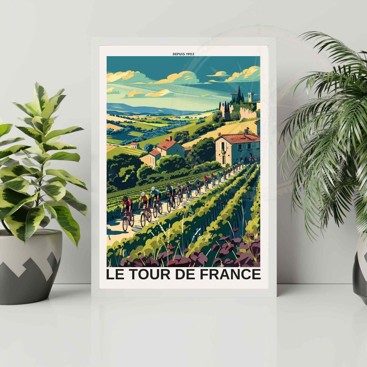 Impression Tour de France | Affiche Tour de France - Les vignes