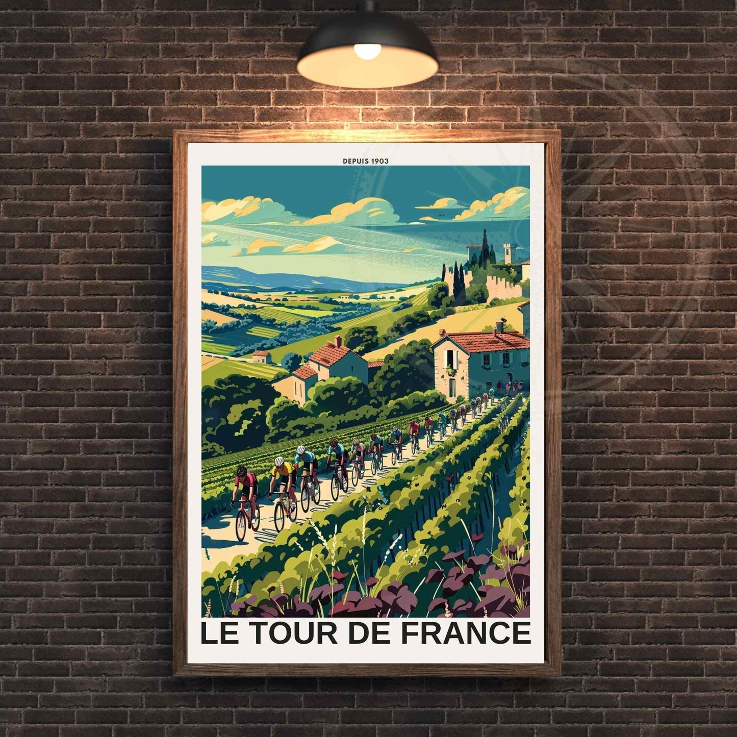 Impression Tour de France | Affiche Tour de France - Les vignes