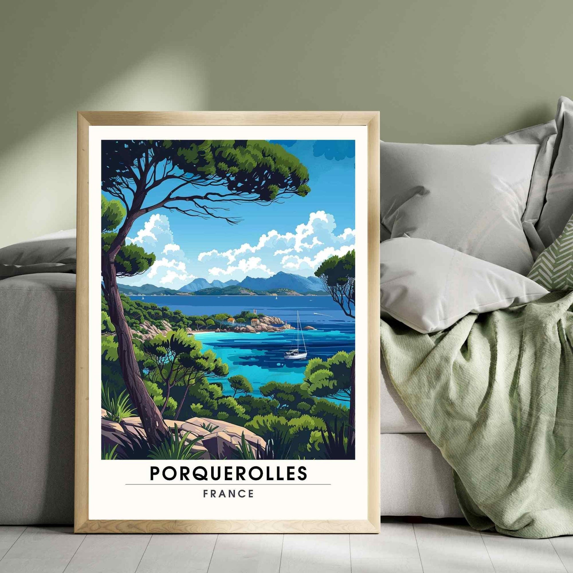 Affiche Île de Porquerolles, France - Impression Porquerolles, Hyères