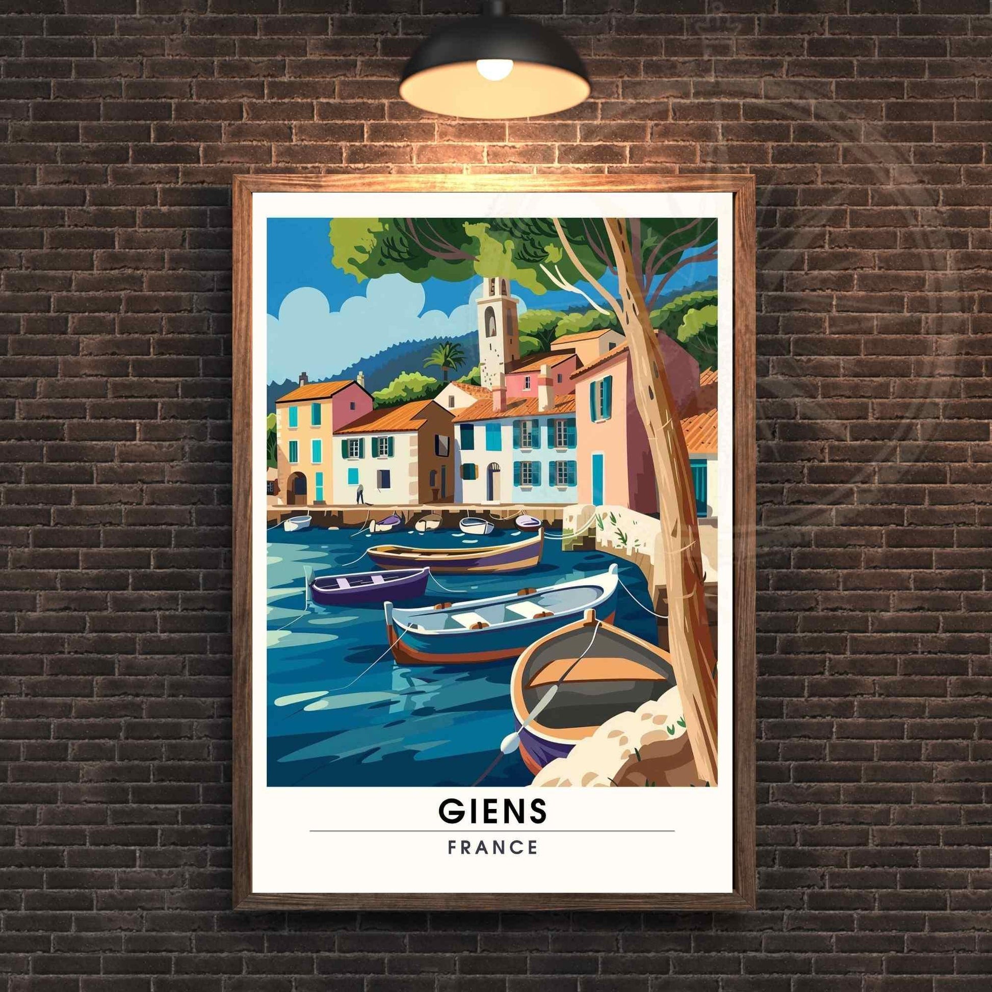 Affiche Presqu'île de Giens, France - Impression de voyage Giens, Hyères