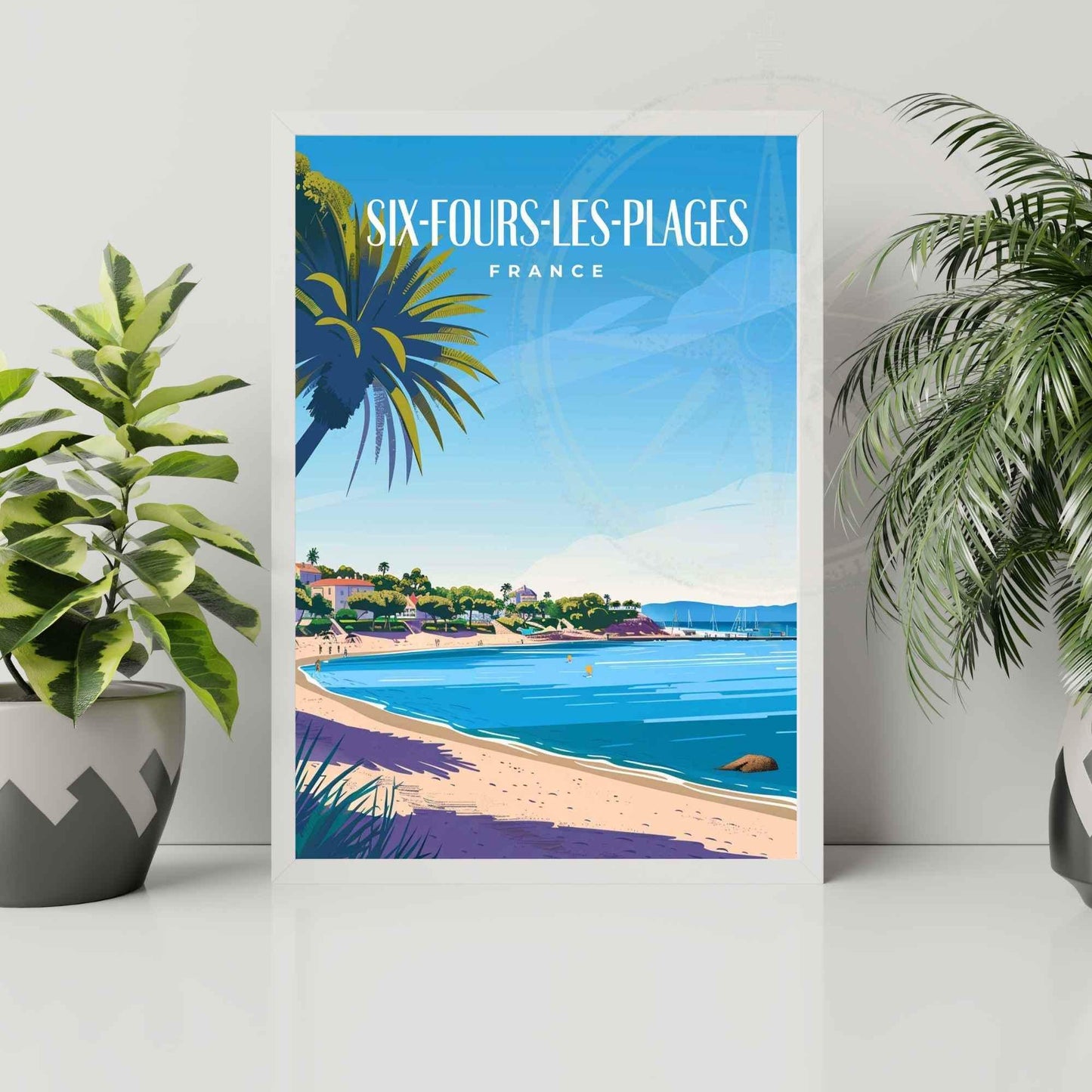 Affiche Six-Fours-les-Plages, France - Impression Six-Fours-les-Plages