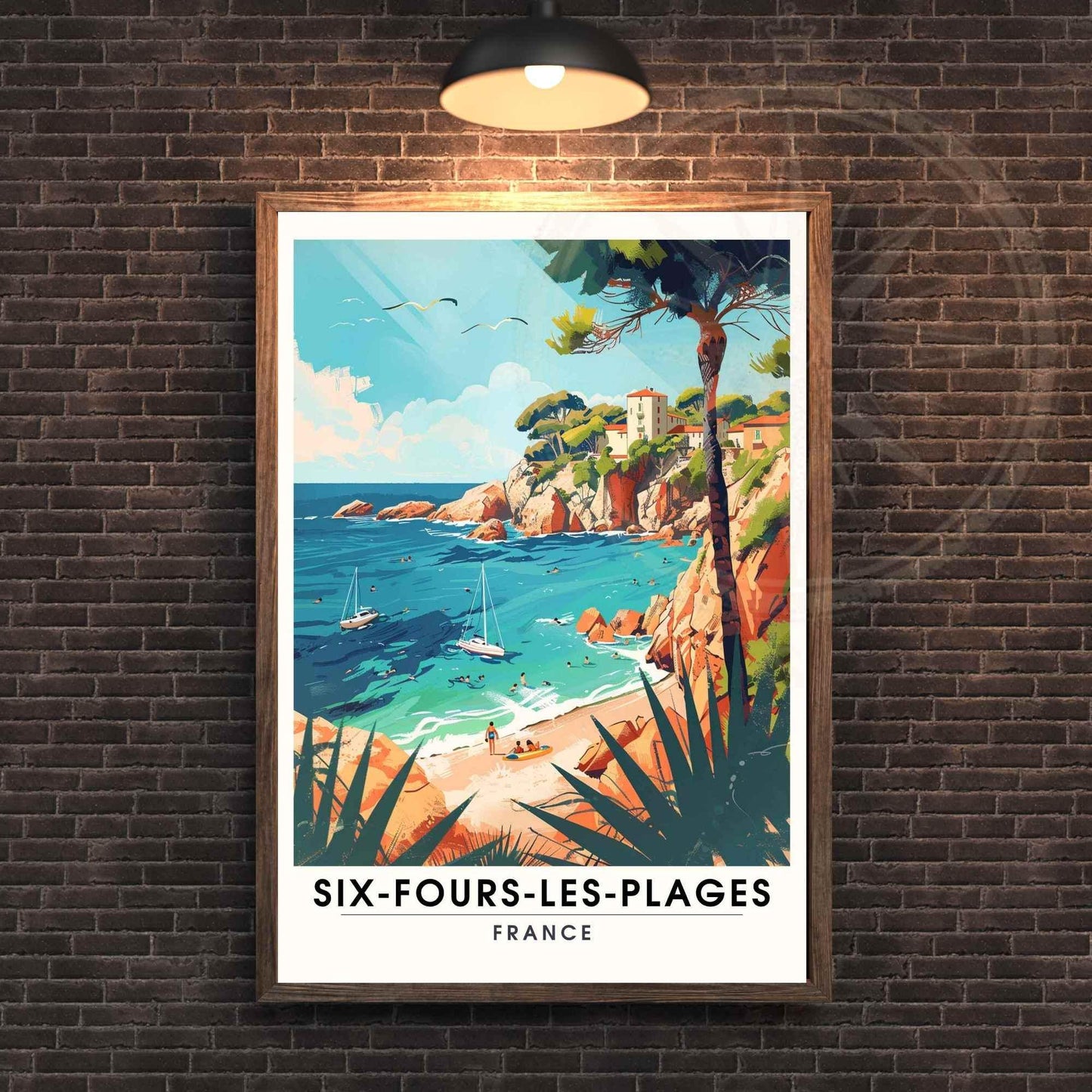 Affiche Six-Fours-les-Plages, France - Impression Six-Fours-les-Plages - Affiche été