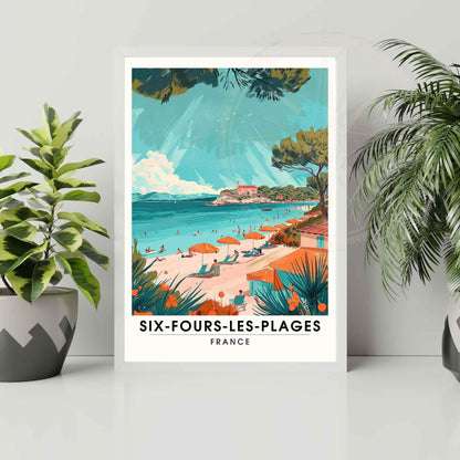 Affiche Six-Fours-les-Plages, France - Impression Six-Fours-les-Plages - Affiche vacances