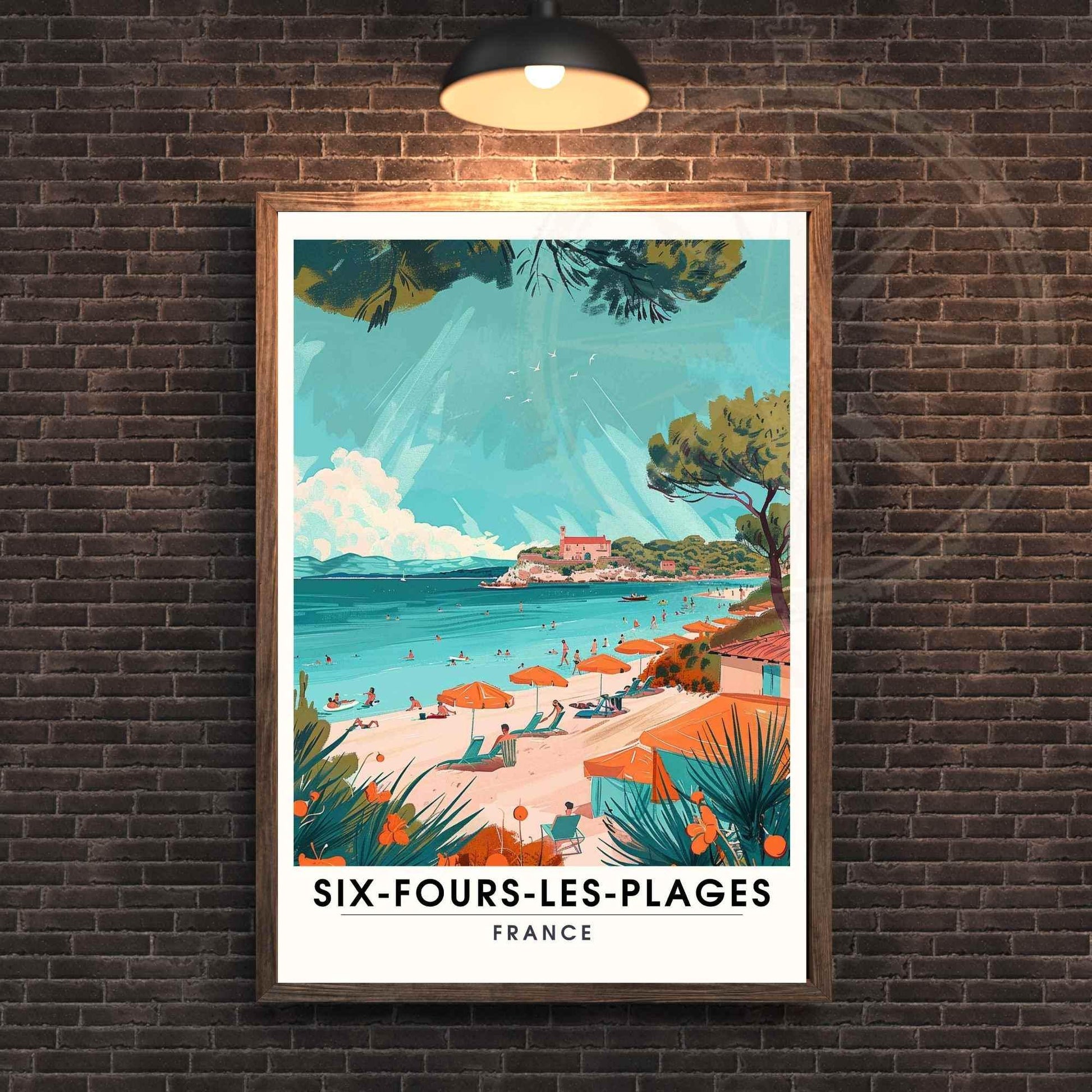 Affiche Six-Fours-les-Plages, France - Impression Six-Fours-les-Plages - Affiche vacances