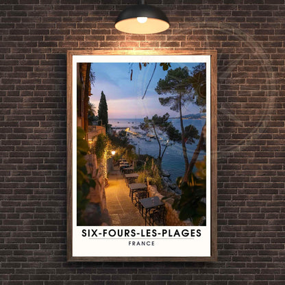 Affiche Six-Fours-les-Plages, France - Impression Six-Fours-les-Plages, cote d'azur