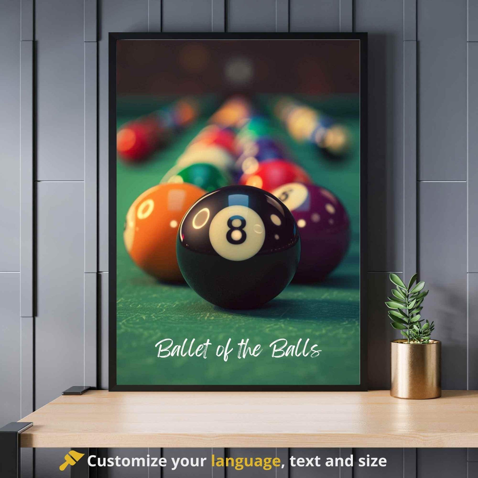 Affiche Billard - Impression Billards - La symphonie des boules