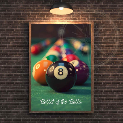 Affiche Billard - Impression Billards - La symphonie des boules