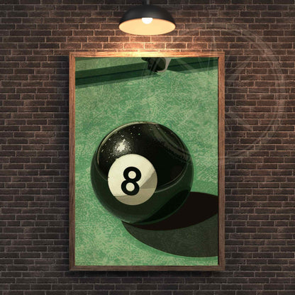 Affiche Billard - Affiche boule noire de billard