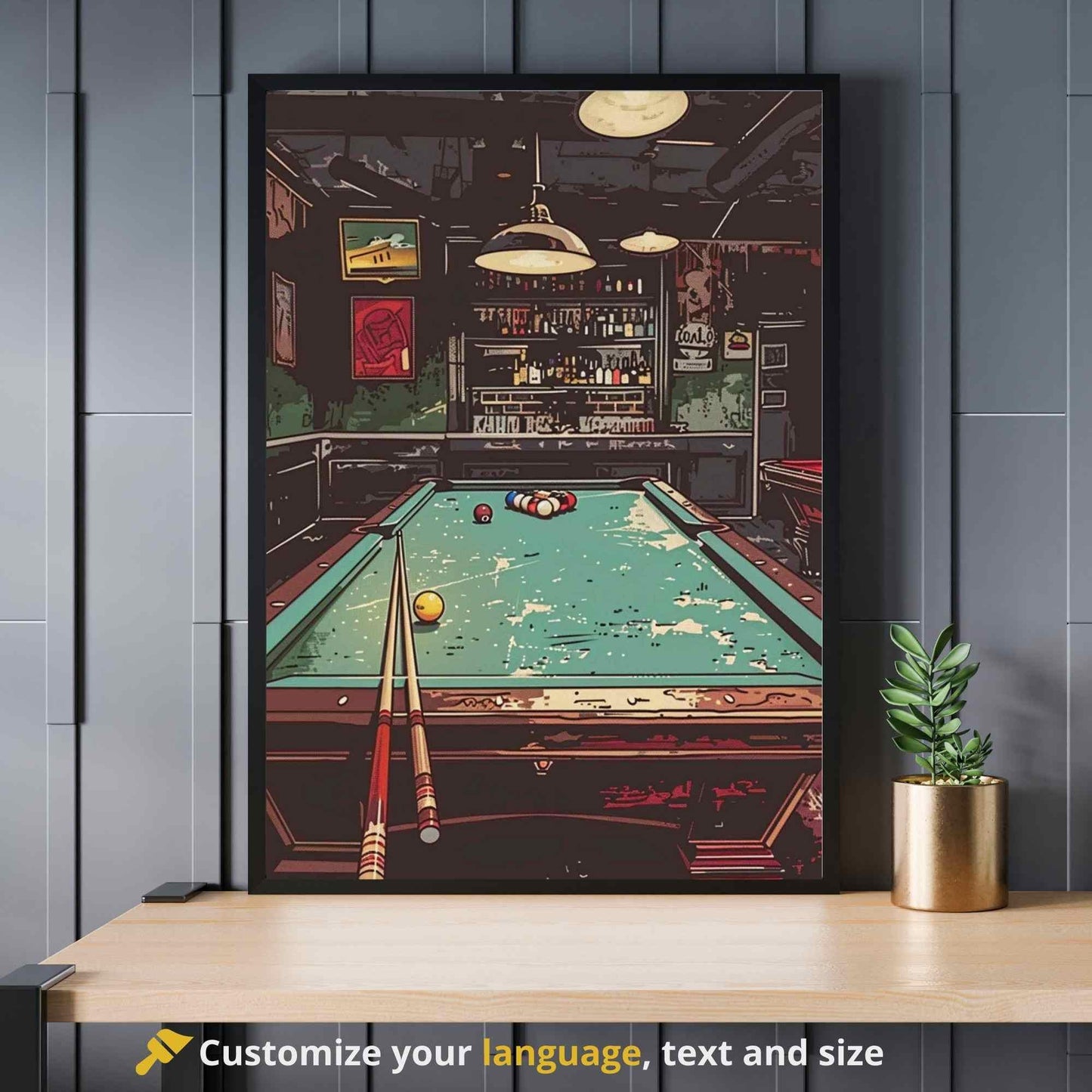 Affiche Billard - Affiche table de billard vintage