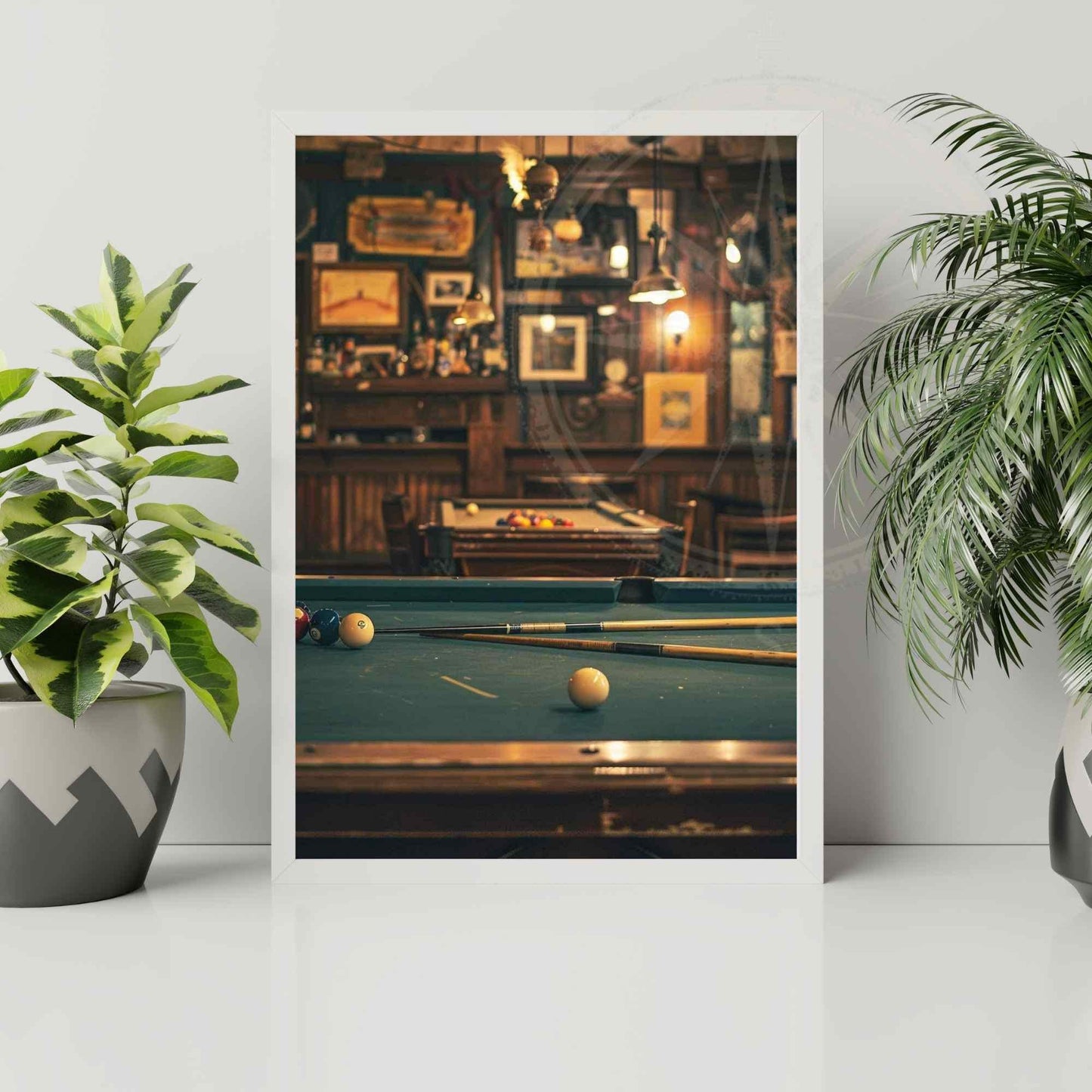 Affiche Billard - Affiche table de billard vintage - Affiche salle de jeux